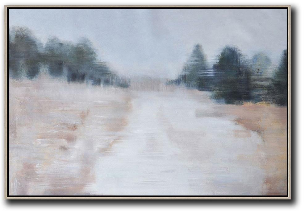 Horizontal Abstract Landscape Painting #LX19C - Click Image to Close